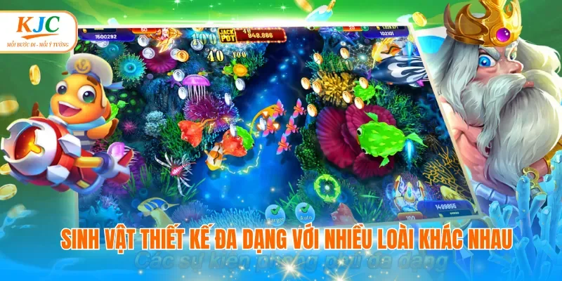 Sinh vật thiết kế đa dạng với nhiều loài khác nhau